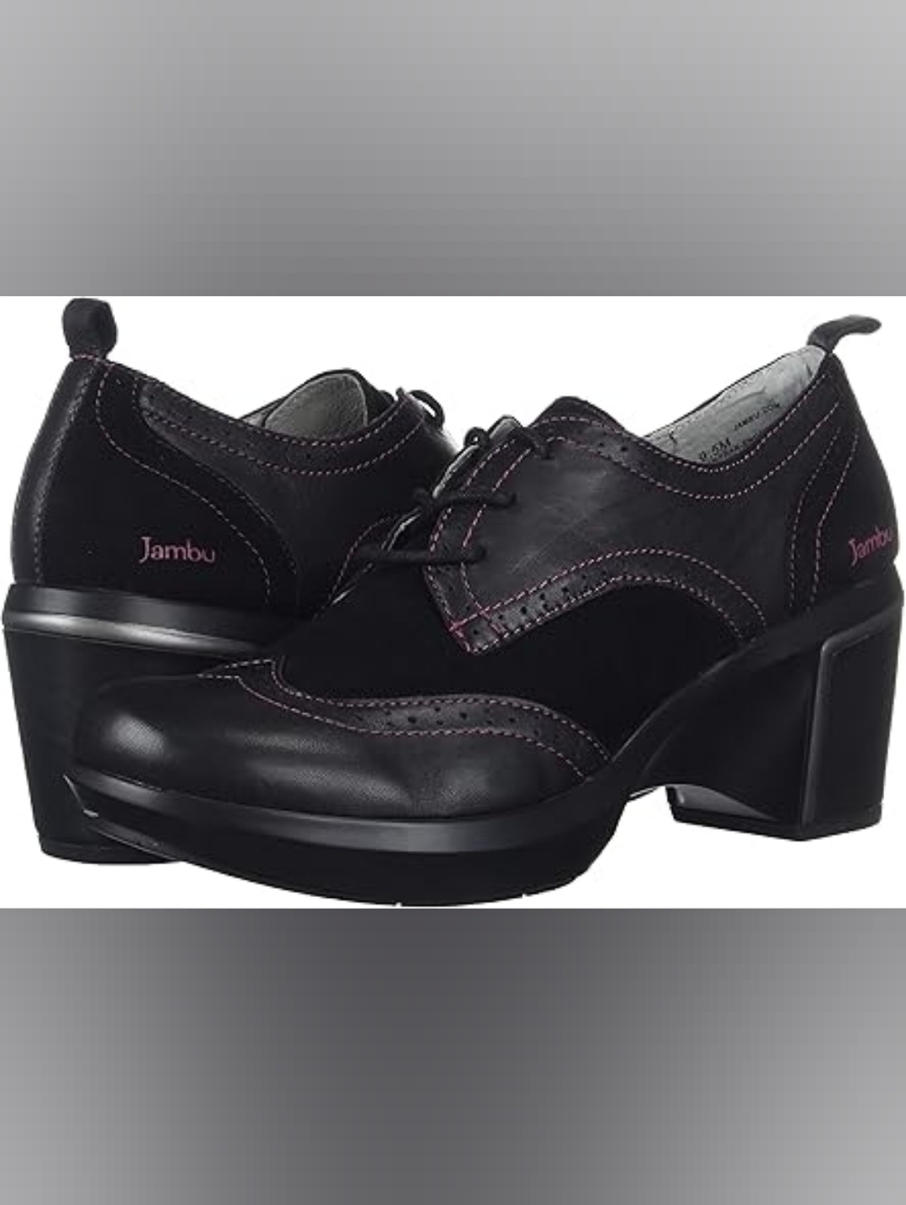 Jambu Women's San Fran Encore Oxford, Black, 8M.